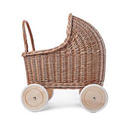 Wiklinowy wózek Amelie mięta