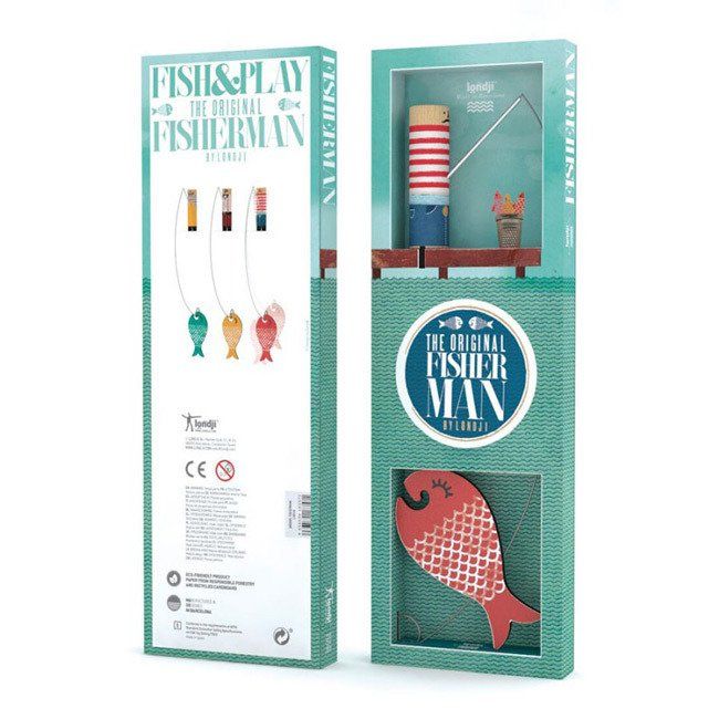 Zabawka - dekoracja do pokoju dziecka, Balansujący wędkarz Londji®_2 Dekoracja – balansujący wędkarz