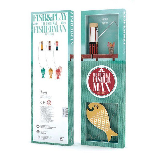 Zabawka - dekoracja do pokoju dziecka, Balansujący wędkarz Londji®_3 Dekoracja – balansujący wędkarz