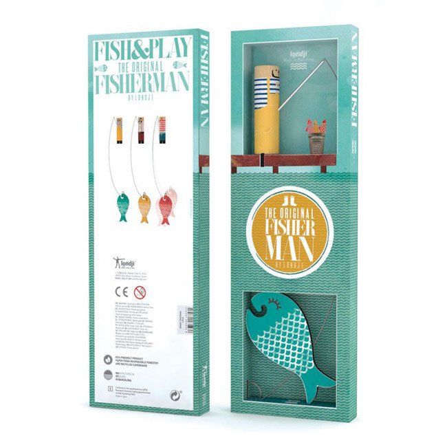 Zabawka - dekoracja do pokoju dziecka, Balansujący wędkarz Londji®_4 Dekoracja – balansujący wędkarz