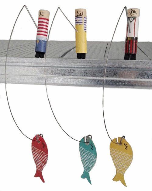Zabawka - dekoracja do pokoju dziecka, Balansujący wędkarz Londji®_5 Dekoracja – balansujący wędkarz