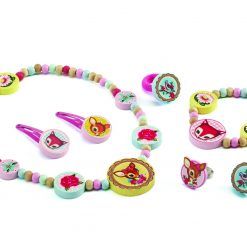 Zestaw drewnianej biżuterii Jelonek