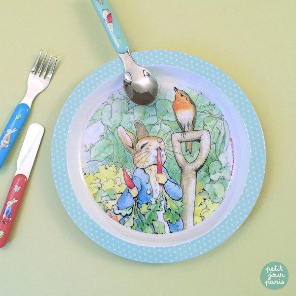 Zestaw sztućców dla dziecka, 3 el., Królik Piotruś Petit Jour Paris®_4 Sztućce Królik Piotruś
