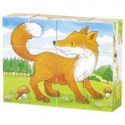 Klocki sześcienne Zwierzęta Leśne