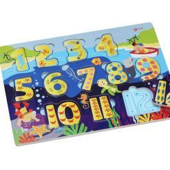 Puzzle drewniane z cyferkami