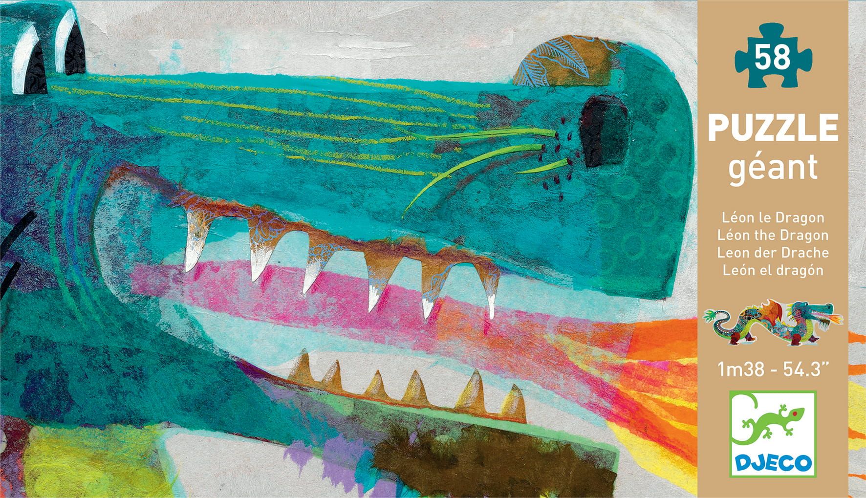 Puzzle kartonowe Smok Leon (2) Puzzle kartonowe Smok Leon