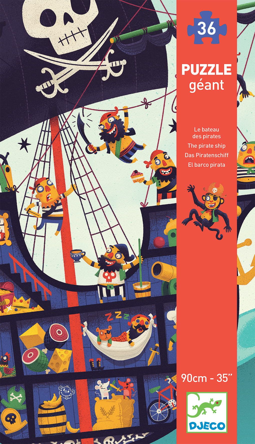 Puzzle kartonowe gigant Statek piracki (1) Puzzle gigant Statek piracki