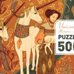 Puzzle tekturowe Dama z jednorożcem