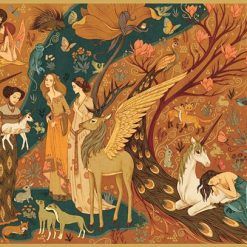 Puzzle tekturowe Dama z jednorożcem