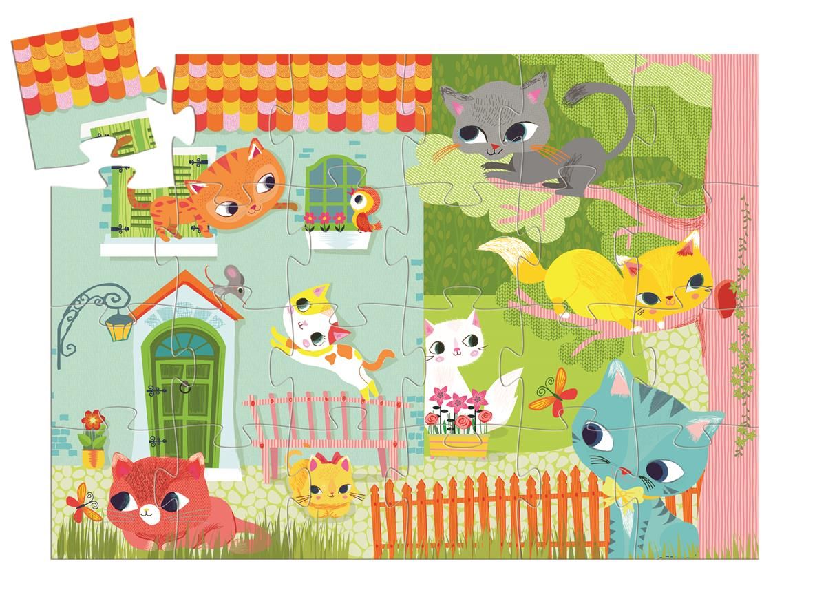 Puzzle tekturowe Kotek Puzzle tekturowe Kotek