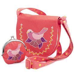Torebka z portfelikiem Ptak