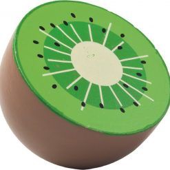 Drewniane owoce w skrzynce