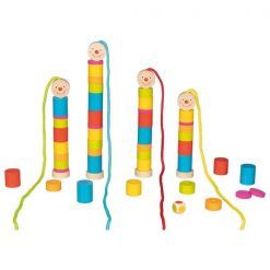 Gra z gąsienicami na sznurkach