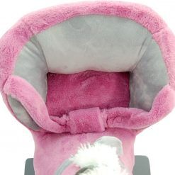 Konik różowo-szary z fotelikiem