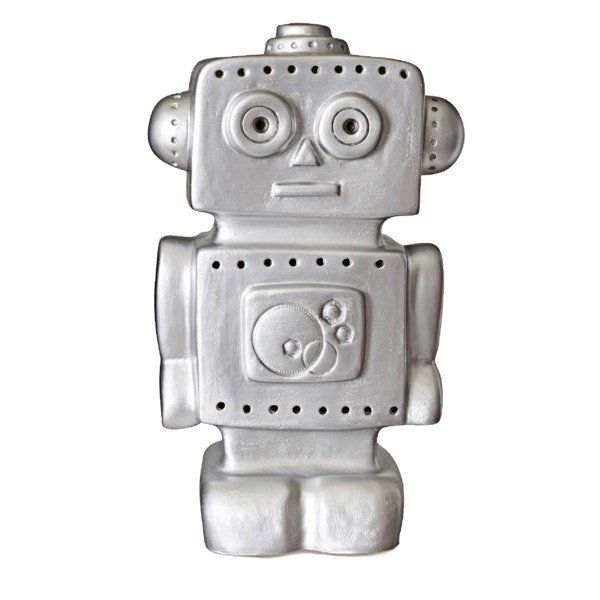 Lampka nocna LED, Robot, srebrna Egmont Toys®_1 Lampka nocna LED Robot srebrna