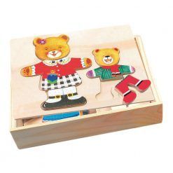 Puzzle drewniane Para Misiów