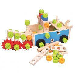 Skrzynka ze śrubkami i klockami