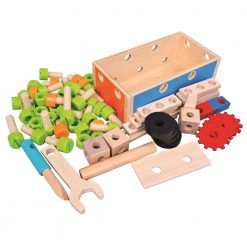 Skrzynka ze śrubkami i klockami