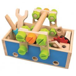 Skrzynka ze śrubkami i klockami