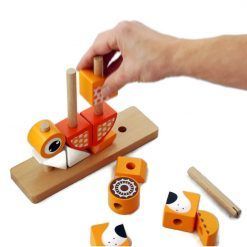 Układanka na palikach Piesek