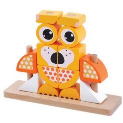 Układanka na palikach Piesek