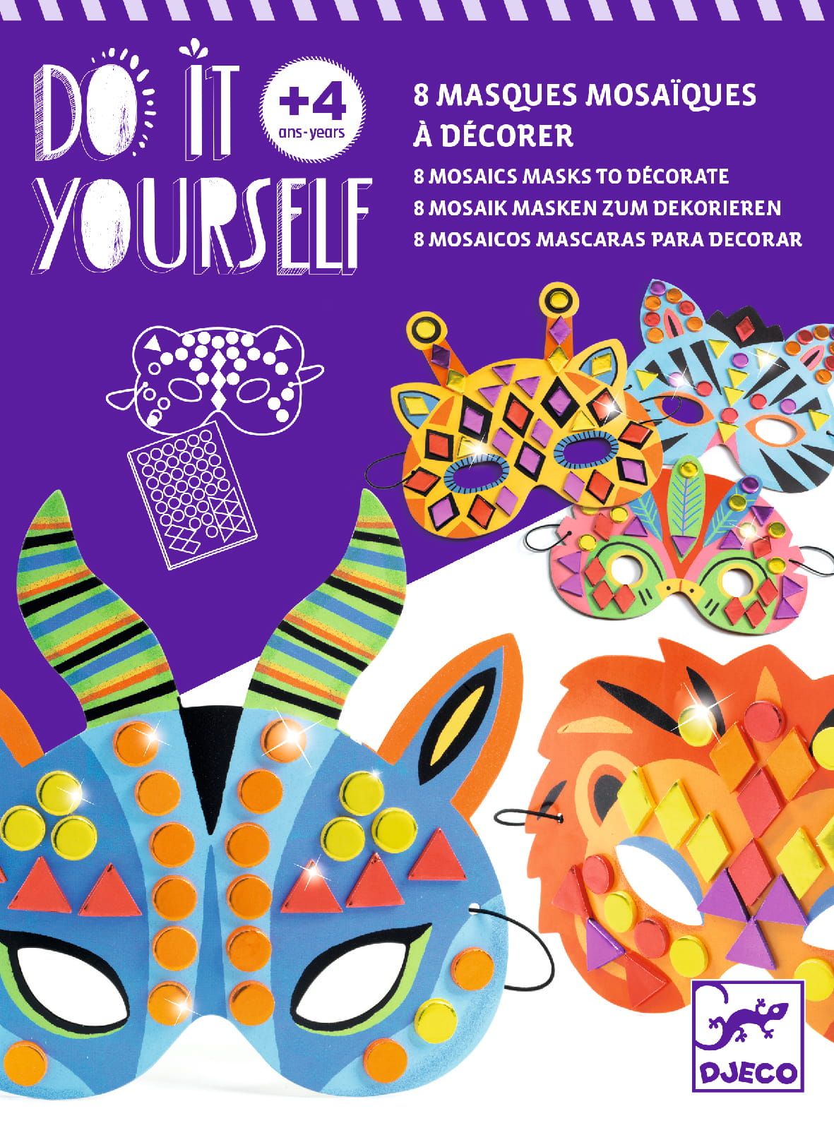 zestaw 8 mozaikowych masek zestaw 8 mozaikowych masek