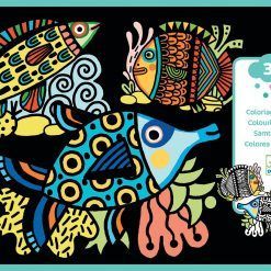 Welurowa kolorowanka Piękne rybki