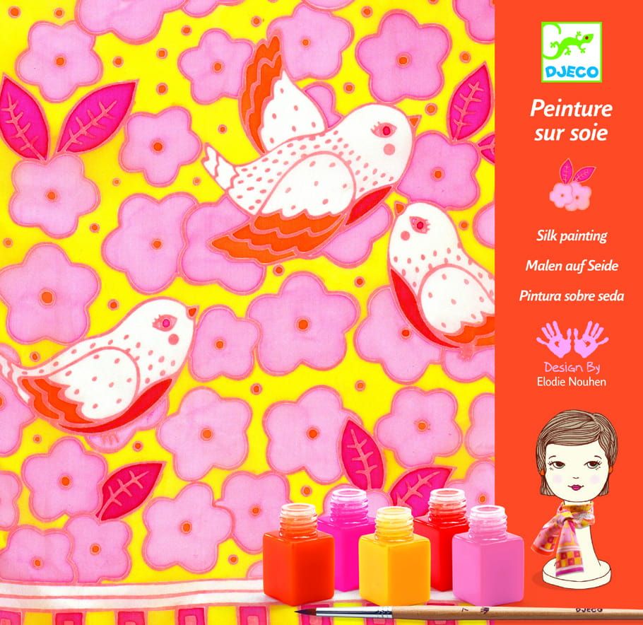 Zestaw do malowania jedwabiu Wróble Zestaw do malowania jedwabiu Wróble