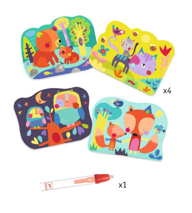 Wodne kolorowanki Ukryte w lesie Wodne kolorowanki Ukryte w lesie