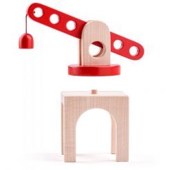 Dźwig kolejkowy z magnesem