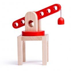 Dźwig kolejkowy z magnesem