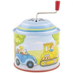 Katarynka z koparką i autkiem