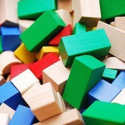 Klocki konstrukcyjne 50 sztuk kolorowe