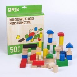 Klocki konstrukcyjne 50 sztuk kolorowe