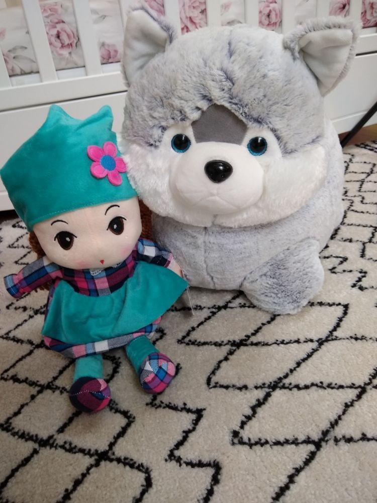 Pufa Maskotka piesek Husky Pufa Maskotka piesek Husky