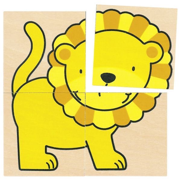 Puzzle kostki z dzikimi zwierzętami Puzzle kostki z dzikimi zwierzętami