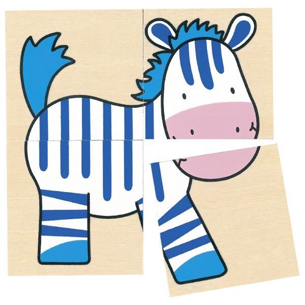 Puzzle kostki z dzikimi zwierzętami Puzzle kostki z dzikimi zwierzętami