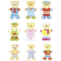 Puzzle ubierz misie kolorowe