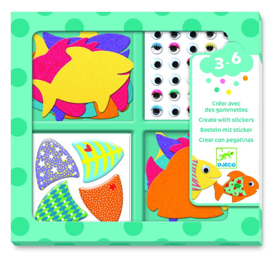 Zestaw z naklejkami Kocham ryby Zestaw z naklejkami Kocham ryby