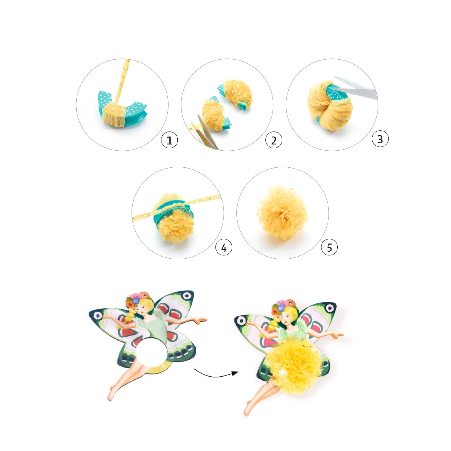 Zestaw artystyczny Tiulowe wróżki Zestaw artystyczny Tiulowe wróżki