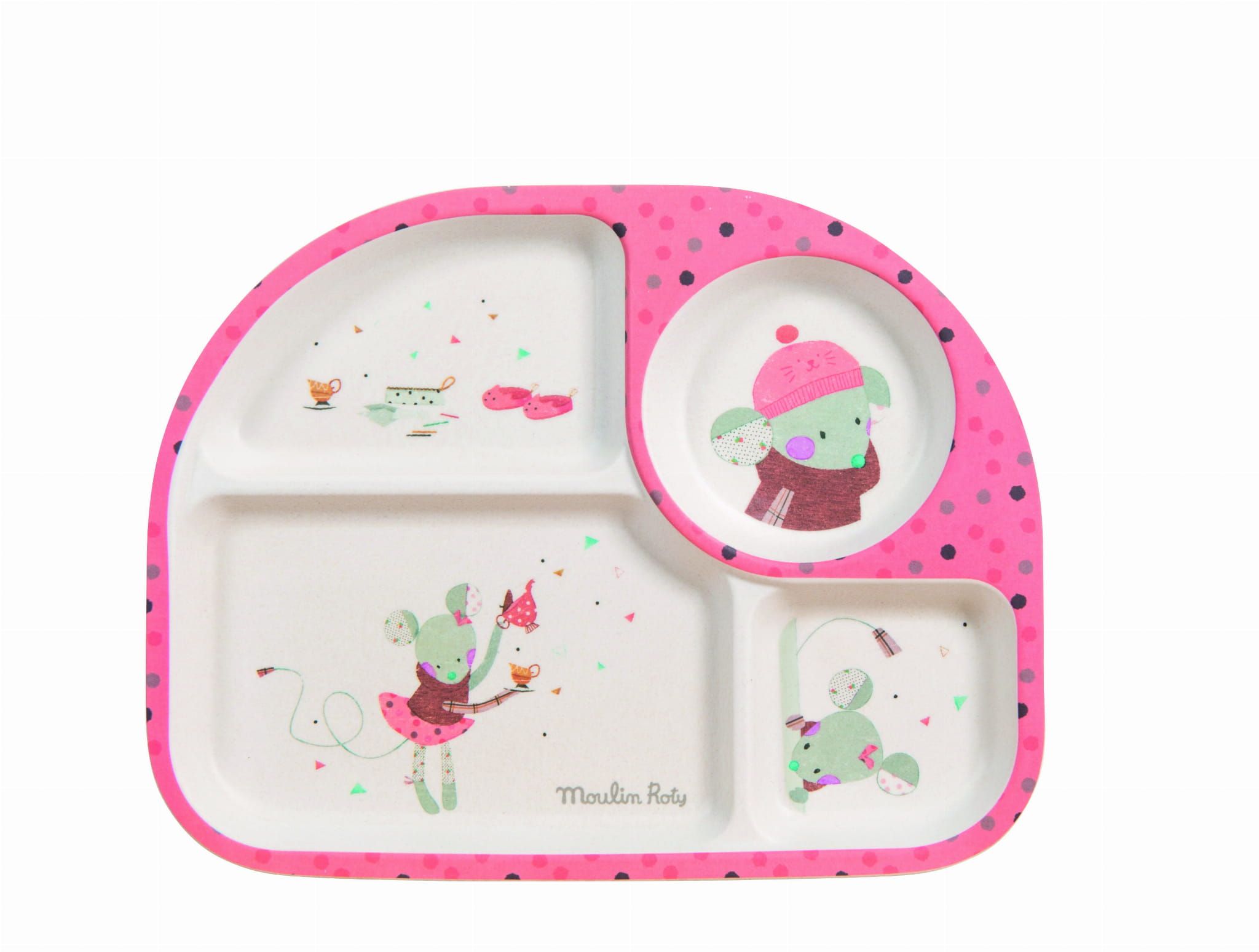 Różowy talerzyk z podziałką Różowy talerzyk z podziałką