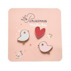 Zestaw przypinek Ptaki