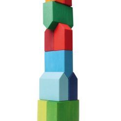 Domki ręcznie malowane tęczowe