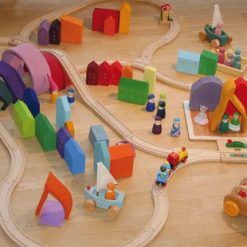 Domki ręcznie malowane tęczowe