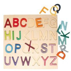 Drewniana Gra ABC w ramie