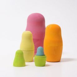 Matrioszka 5 sztuk pastelowa