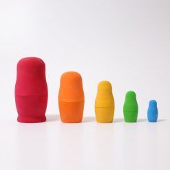 Matrioszka 5 sztuk tęczowa