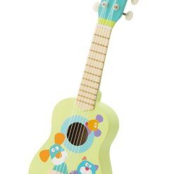 Gitara drewniana Pastelowe zwierzaki