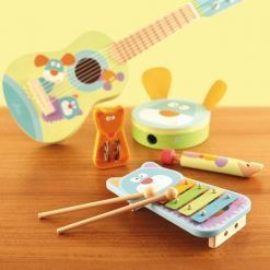 Gitara drewniana Pastelowe zwierzaki