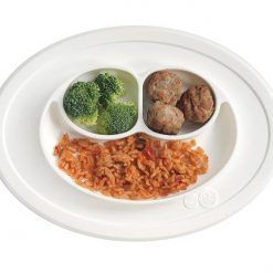 EZPZ Silikonowy talerzyk z podkładką mały 2w1 Mini Mat biały